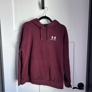 Under Armour Burgundy Pullover Hoodie Size Medium